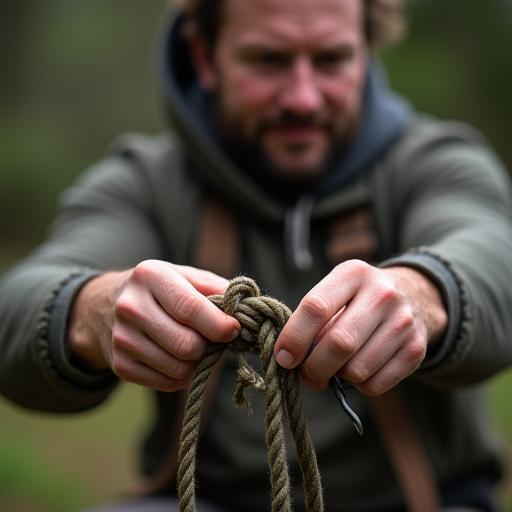 Andrew Smith teaching knot skills
